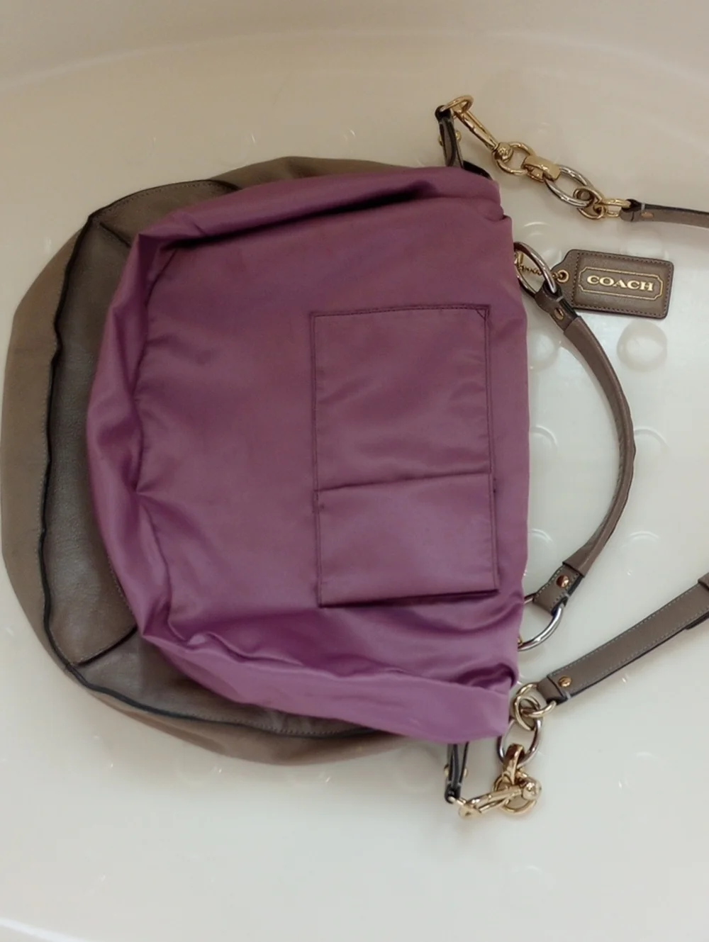 Coach Kristin Hobo Leather Two Way Bag